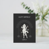 Carte Postale Joyeux anniversaire Mystic Libra Zodiac Horoscope (Debout devant)