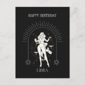 Carte Postale Joyeux anniversaire Mystic Libra Zodiac Horoscope (Devant)