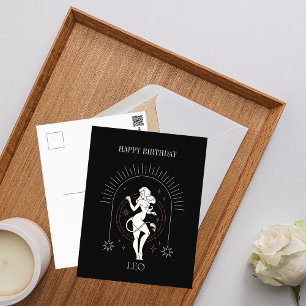 Carte Postale Joyeux Anniversaire Mystique Lion Horoscope Zodiaq