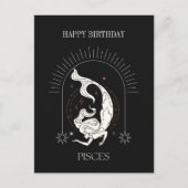 Carte Postale Joyeux Anniversaire Mystique Poissons Zodiac Horos (Devant)