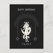 Carte Postale Joyeux Anniversaire Mystique Taureau Horoscope Zod (Devant)