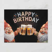 "Joyeux Anniversaire" Nains Verres à Bière en Trin