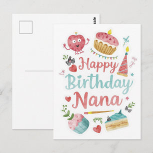 Carte Postale Joyeux Anniversaire Nana 