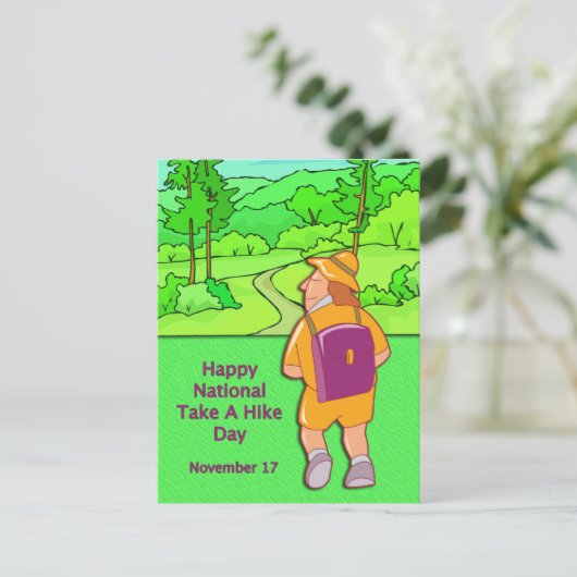 Carte Postale Joyeux Anniversaire national A Hike Day novembre 1 (Debout devant)