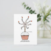 Carte Postale Joyeux anniversaire Neuron Cupcake (Debout devant)