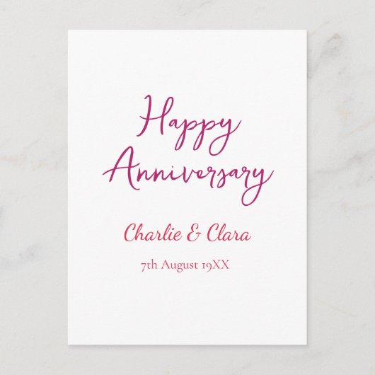 Carte Postale Joyeux anniversaire nom rose gras nom date si (Devant)