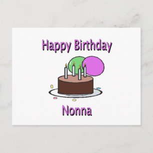 Carte Postale Joyeux anniversaire Nonna grand-mère italienne Ann