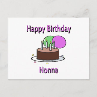 Carte Postale Joyeux anniversaire Nonna grand-mère italienne Ann