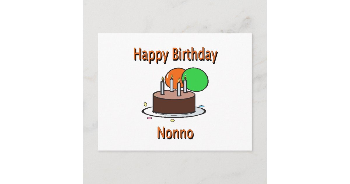 Carte Postale Joyeux Anniversaire Nonno Italien Grand Pere Anniv Zazzle Be