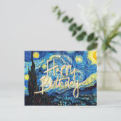 Carte Postale Joyeux Anniversaire ! Œuvre d'art populaire, Nuit (Debout devant)