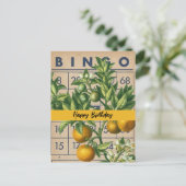 Carte Postale Joyeux Anniversaire Oranges Vintage (Debout devant)