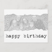 Carte Postale joyeux anniversaire (papier déchiré) (Devant)