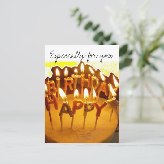 Carte Postale Joyeux anniversaire, particulièrement pour vous (Debout devant)