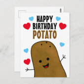 Carte Postale Joyeux Anniversaire Patate (Devant / Derrière)