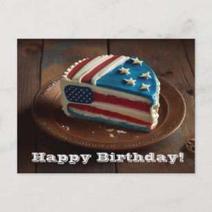 Carte Postale Joyeux anniversaire patriotique