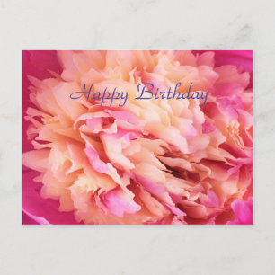 Carte Postale Joyeux anniversaire Peony