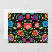 Carte Postale 😍 Joyeux anniversaire personnalisable folklore ca (Devant / Derrière)