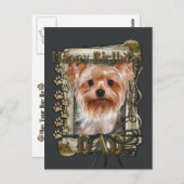 Carte Postale Joyeux Anniversaire - Pierres de pierre - Yorkshir (Devant / Derrière)