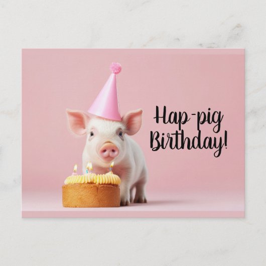 Carte Postale Joyeux anniversaire Pig ! (Devant)