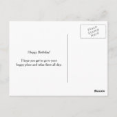 Carte Postale Joyeux Anniversaire Plage Ocean Veranda Scène (Dos)