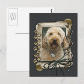 Carte Postale Joyeux Anniversaire - Poches de pierre - GoldenDoo (Devant / Derrière)