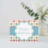 Carte Postale Joyeux anniversaire (poka dots) (Debout devant)