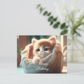 Carte Postale Joyeux anniversaire pour Amoureux de les chats - C (Debout devant)