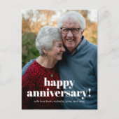 Carte Postale Joyeux anniversaire pour les parents avec photo (Devant)