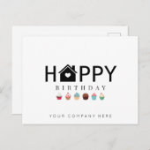 Carte Postale Joyeux Anniversaire Realty Cupcake (Devant / Derrière)