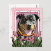 Carte Postale Joyeux anniversaire - Rottweiler - SambaParTi (Devant / Derrière)