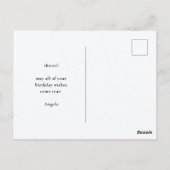 Carte Postale Joyeux Anniversaire Simple Couleur Moderne (Dos)