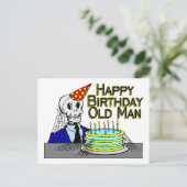 Carte Postale Joyeux Anniversaire Spider Web Vieux Homme (Debout devant)