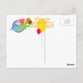 Carte postale Joyeux Anniversaire Star Dinosaur (Dos)