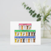 Carte Postale Joyeux anniversaire Stepdad Cartoon Cats (Debout devant)