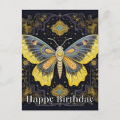 Carte Postale Joyeux Anniversaire Super Design Papillon Abstrait (Devant)