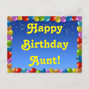Carte postale Joyeux Anniversaire Tante
