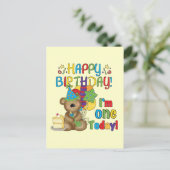 Carte Postale Joyeux anniversaire Teddy Bear 1er T-shirts et cad (Debout devant)