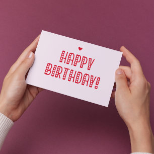 Carte Postale Joyeux anniversaire ! Typographie