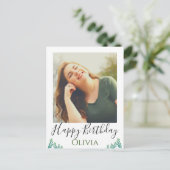 Carte Postale Joyeux Anniversaire Vert  (Debout devant)