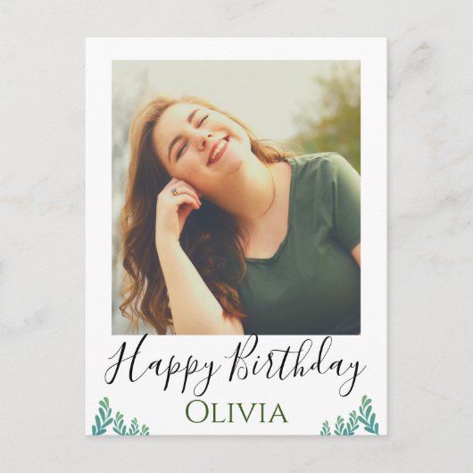 Carte Postale Joyeux Anniversaire Vert  (Devant)
