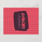 Carte Postale Joyeux Anniversaire Vertical à cordes Ornements ro (Devant)