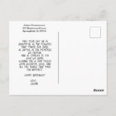 Carte Postale Joyeux Anniversaire Vintage (Dos)