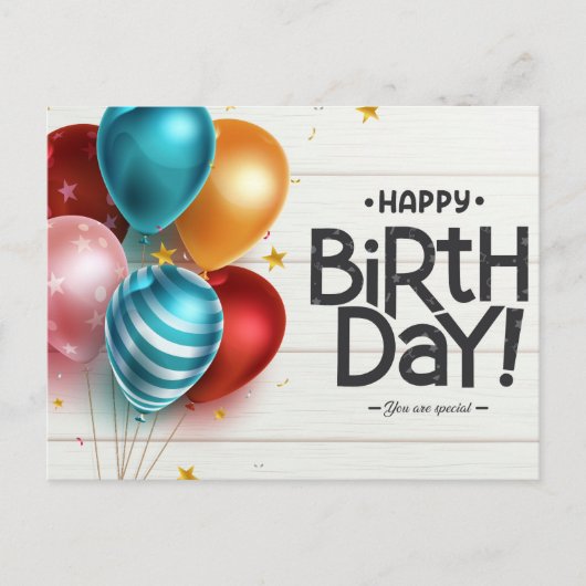 Carte Postale Joyeux Anniversaire ! Vous êtes spécial ! (Devant)