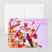 Carte Postale Joyeux anniversaire vous souhaite le meilleur (Devant / Derrière)