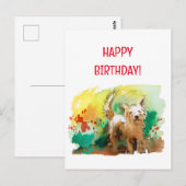 Carte Postale Joyeux anniversaire ! West highland terrier ! (Devant / Derrière)