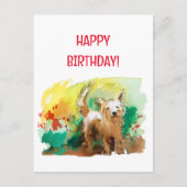 Carte Postale Joyeux anniversaire ! West highland terrier ! (Devant)