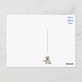 Carte Postale Joyeux anniversaire Yellow Labrador Retriever Cart (Dos)