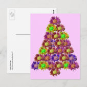 Carte Postale Joyeux arbre aux fleurs (Devant / Derrière)