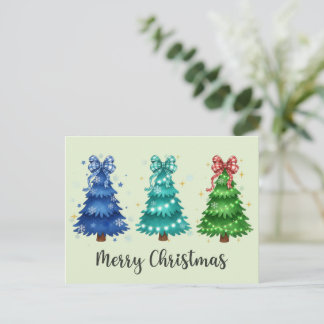 Carte Postale Joyeux Arbre de Noël Message