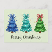 Carte Postale Joyeux Arbre de Noël Message (Devant)